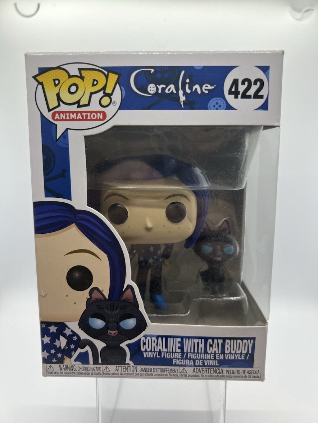 *Grail* Coraline: Coraline w/Cat Buddy #422 Funko Pop! w/Protector!!!***