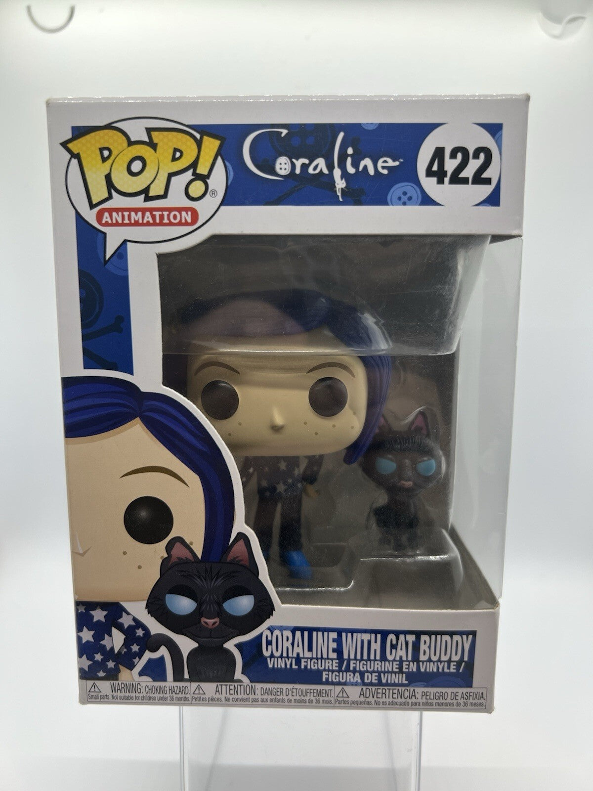 *Grail* Coraline: Coraline w/Cat Buddy #422 Funko Pop! w/Protector!!!***