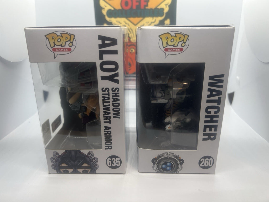 *Rare* Horizon Zero Dawn: Aloy(w/Stalwart Armor) #635 & Watcher #260 Funko Pops