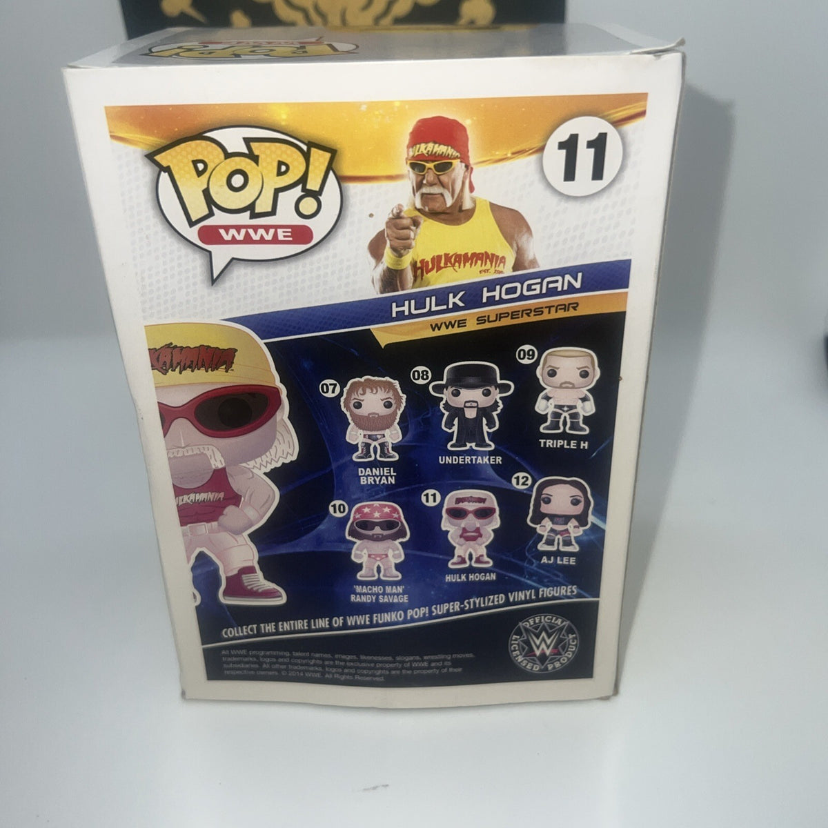 *Vaulted* WWE: Hulk Hogan(HULKMANIA) #11 Funko Pop! Box Not Mint