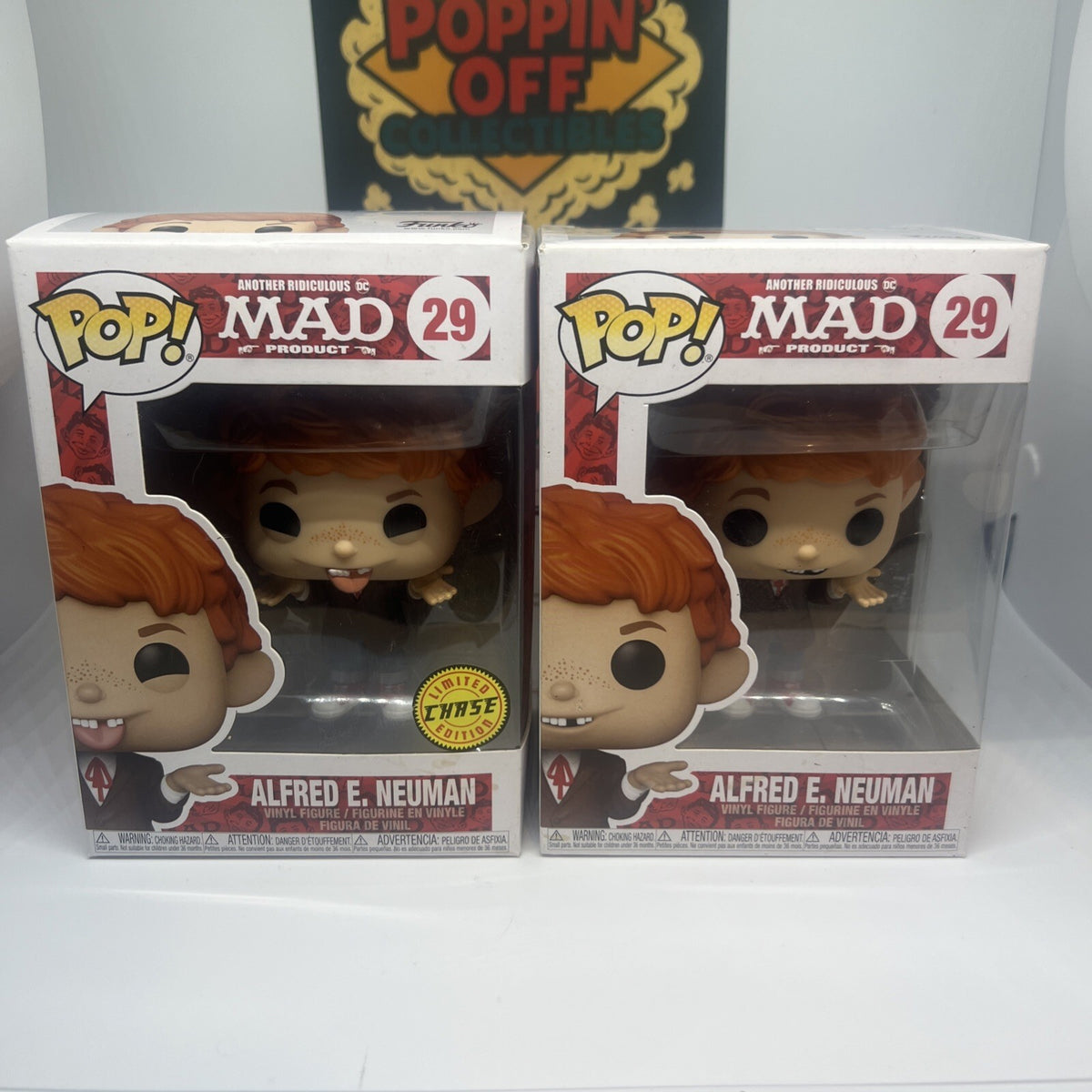 *Chase Bundle* Mad: E. Alfred Newman(Silly Face) #29 Funko Pops! W/Protectors!!!
