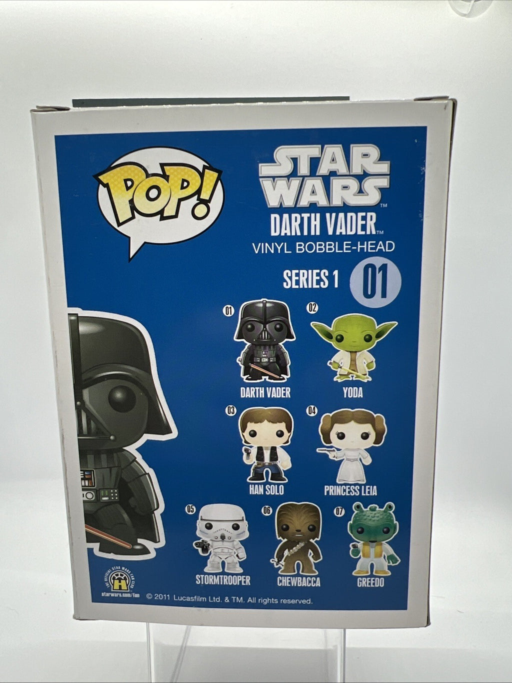 *OG* Star Wars: Darth Vader(Large Font) #01 Funko Pop! Blue Box 2013 w/Hardstack