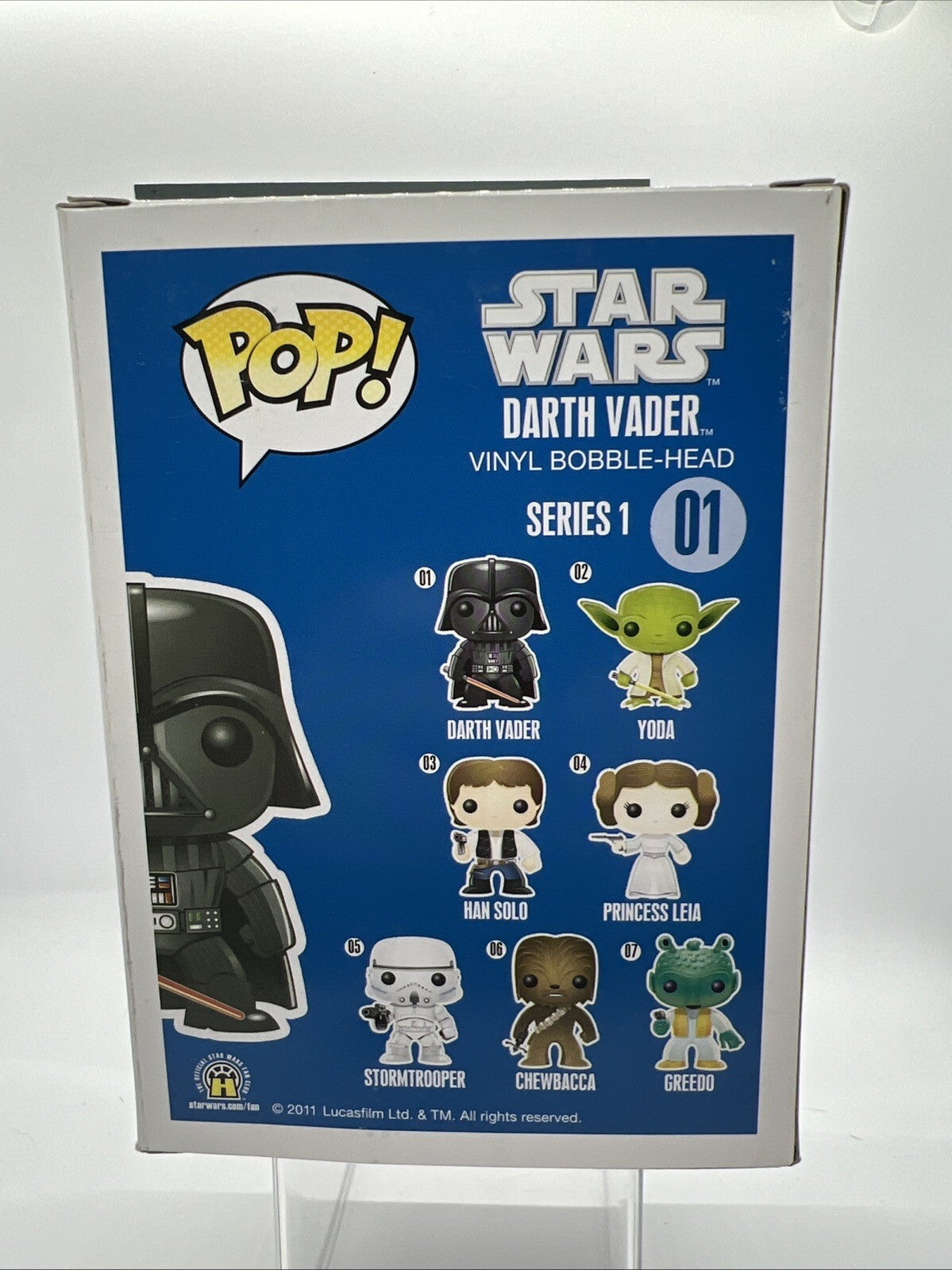 *OG* Star Wars: Darth Vader(Large Font) #01 Funko Pop! Blue Box 2013 w/Hardstack