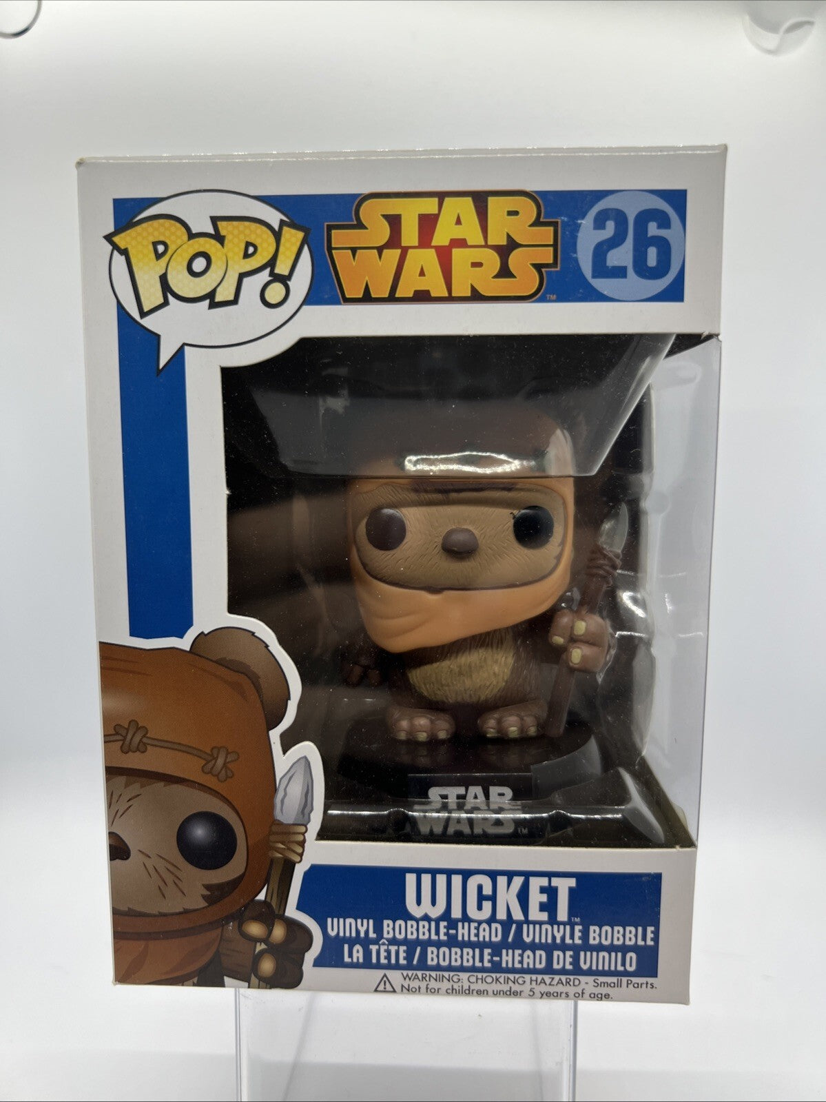 *OG* Star Wars: Wicket #26 Funko Pop! Blue Box 2013 Rare Vaulted