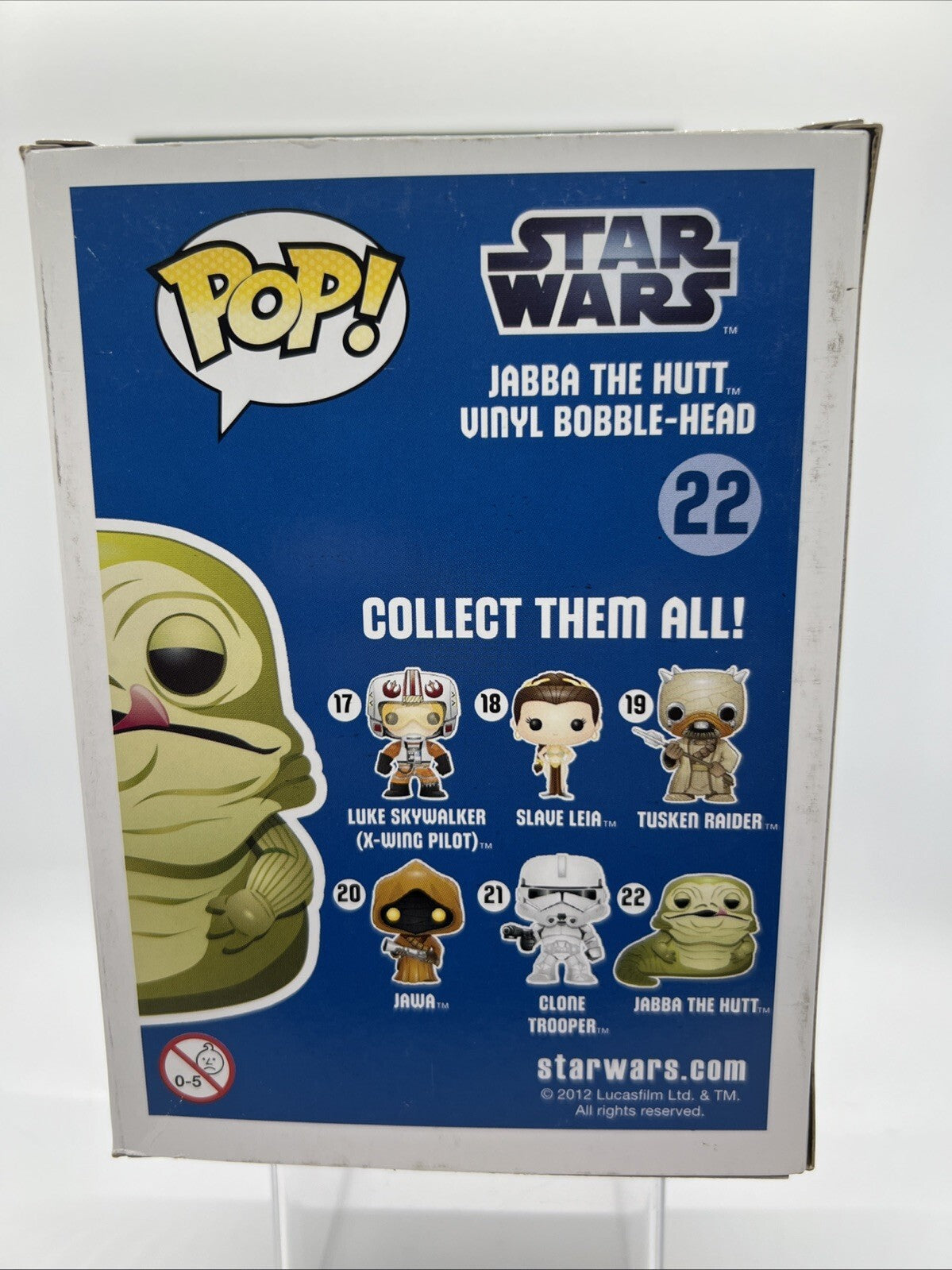 *OG* Star Wars: Jabba the Hut(Large Font) #22 Funko Pop! Blue Box 2013 Vaulted