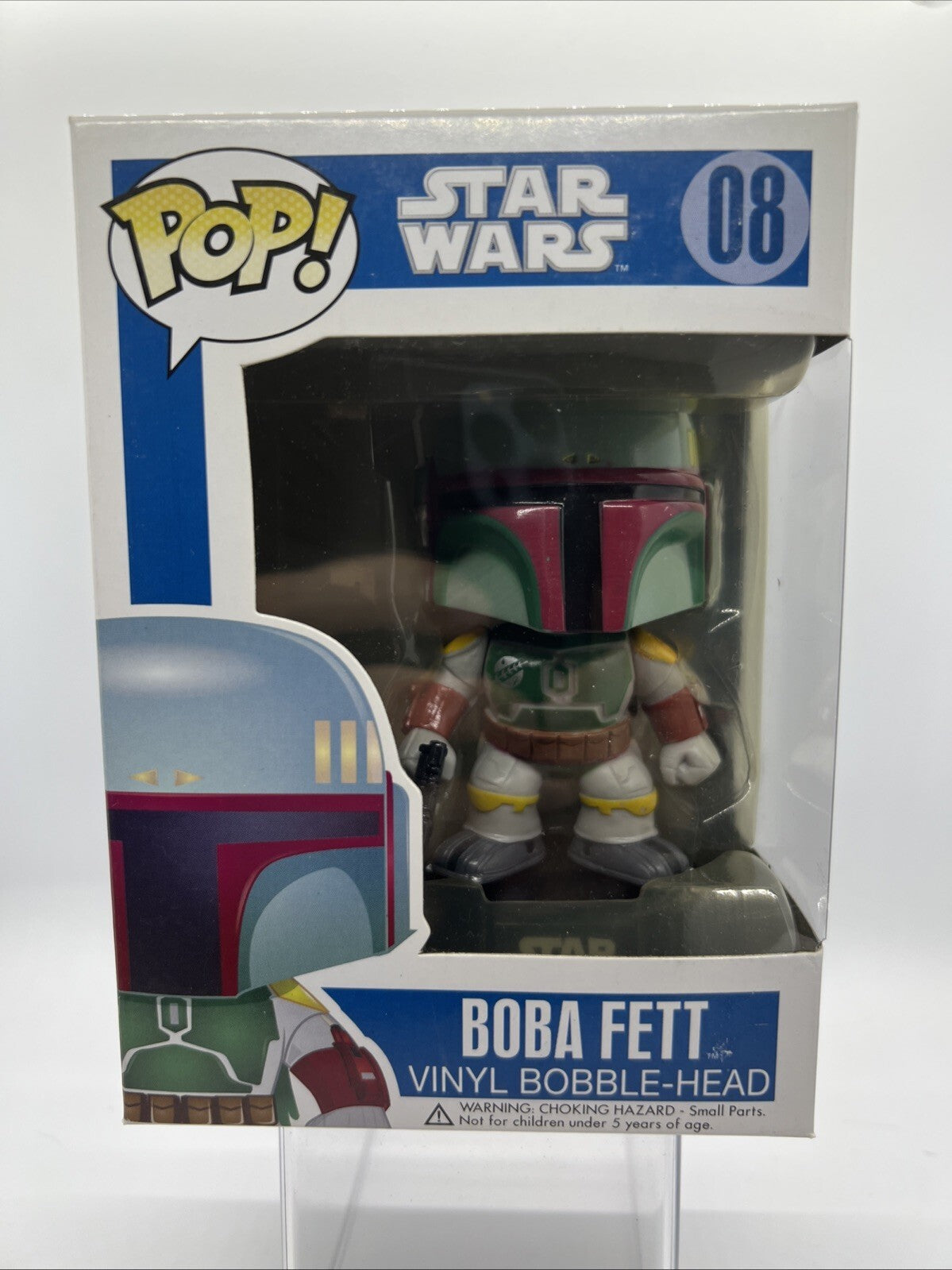 *OG* Star Wars: Boba Fett(Large Font) #8 Funko Pop! Vaulted 2012 w/Protector!!!