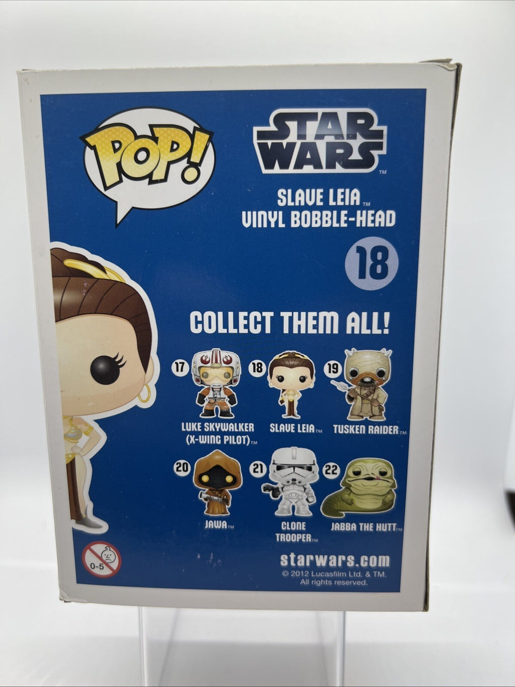 *OG* Star Wars: SLAVE LEIA(1st Blue Box) #18 Funko Pop! Vaulted Rare w/Protector