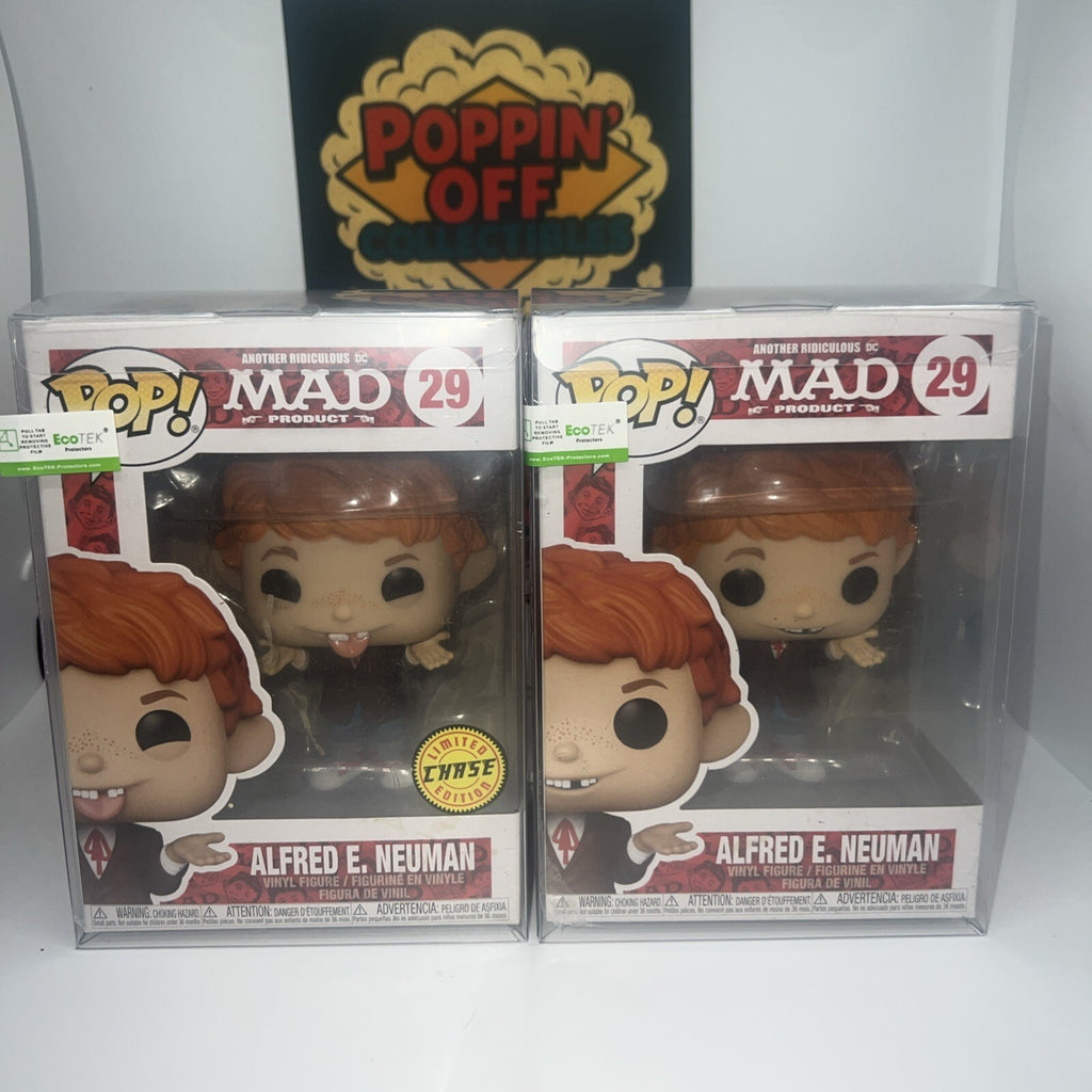 *Chase Bundle* Mad: E. Alfred Newman(Silly Face) #29 Funko Pops! W/Protectors!!!