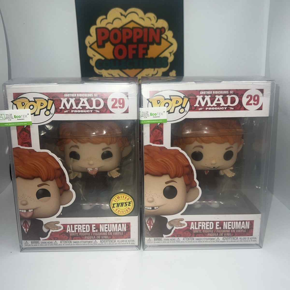*Chase Bundle* Mad: E. Alfred Newman(Silly Face) #29 Funko Pops! W/Protectors!!!
