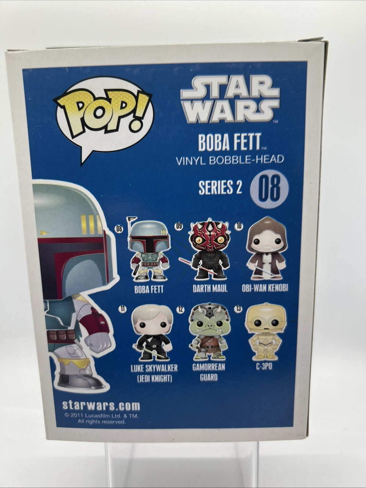 *OG* Star Wars: Boba Fett(Large Font) #8 Funko Pop! Vaulted 2012 w/Protector!!!