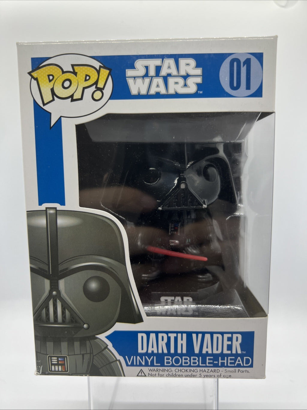 *OG* Star Wars: Darth Vader(Large Font) #01 Funko Pop! Blue Box 2013 w/Hardstack
