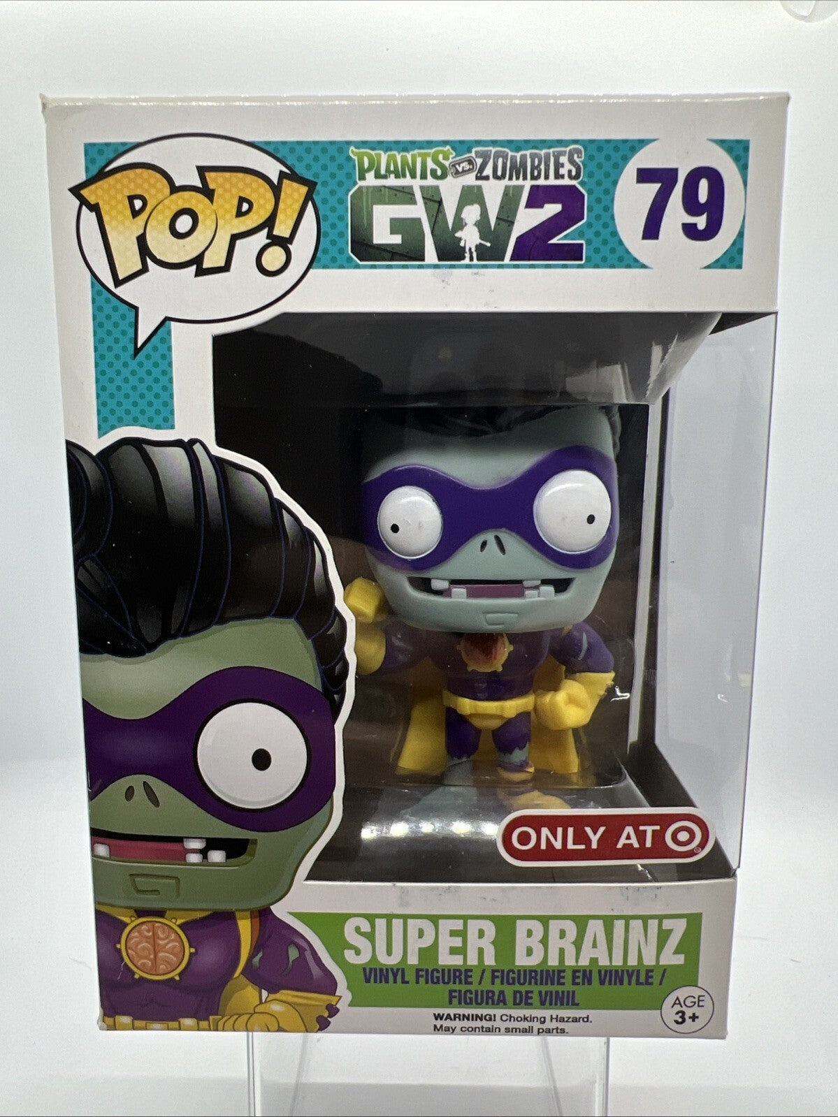 *Vaulted* Plants vs. Zombies: Super Brainz #79 Funko Pop 2015 Target w/Protector
