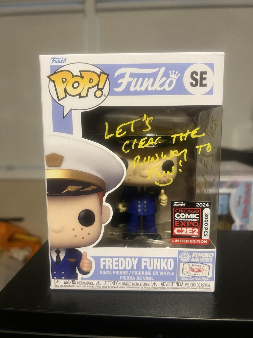 Freddy(Signed/Doodled By Mike Becker), Franny & First Officer Proto C2E2 2024