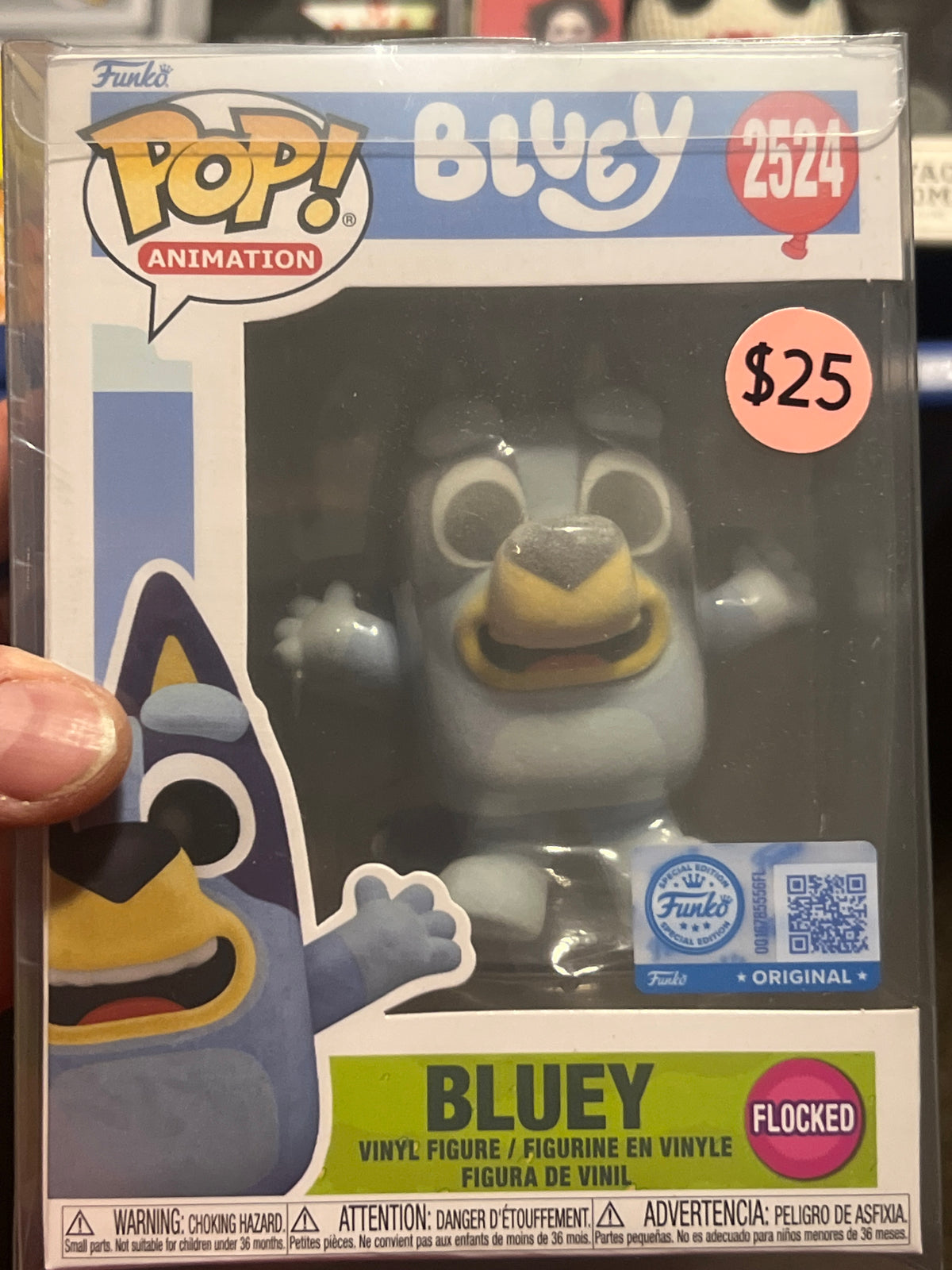 Bluey: Bluey(flocked) #2524 Funko Pop!