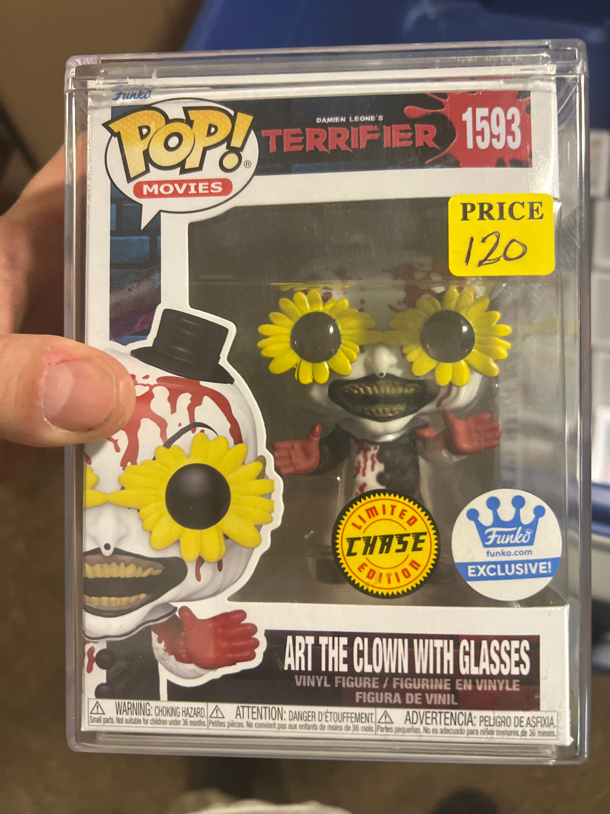 Terrifier: Art the Clown w/Sunflower Glasses(Chase) #1593 Funko Pop!