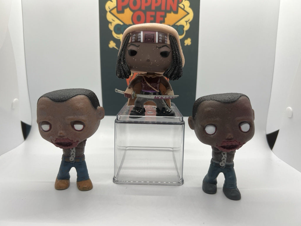 *OOB* The Walking Dead: Michonne(Muddy) & Pets(Glow) Funko Pop! Bundle