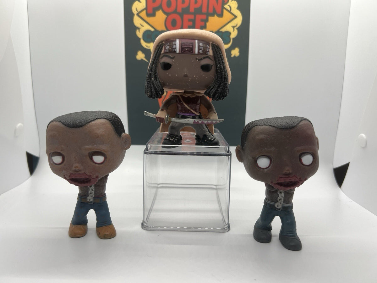 *OOB* The Walking Dead: Michonne(Muddy) & Pets(Glow) Funko Pop! Bundle