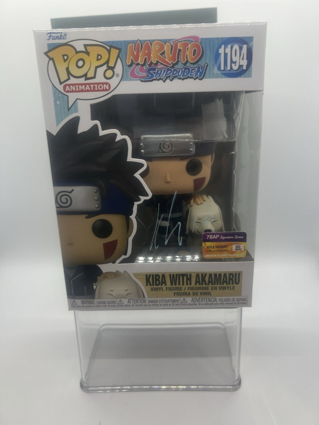 Naruto: Kiba With Akamaru(Signed By Kyle Hebert) JSA #1194 7BAP LE60 Funko Pop!