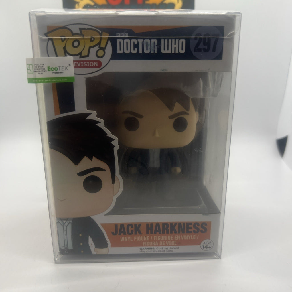 *Vaulted* Doctor Who: JACK HARKNESS #297 Funko Pop! Box Not Mint w/Protector!!!