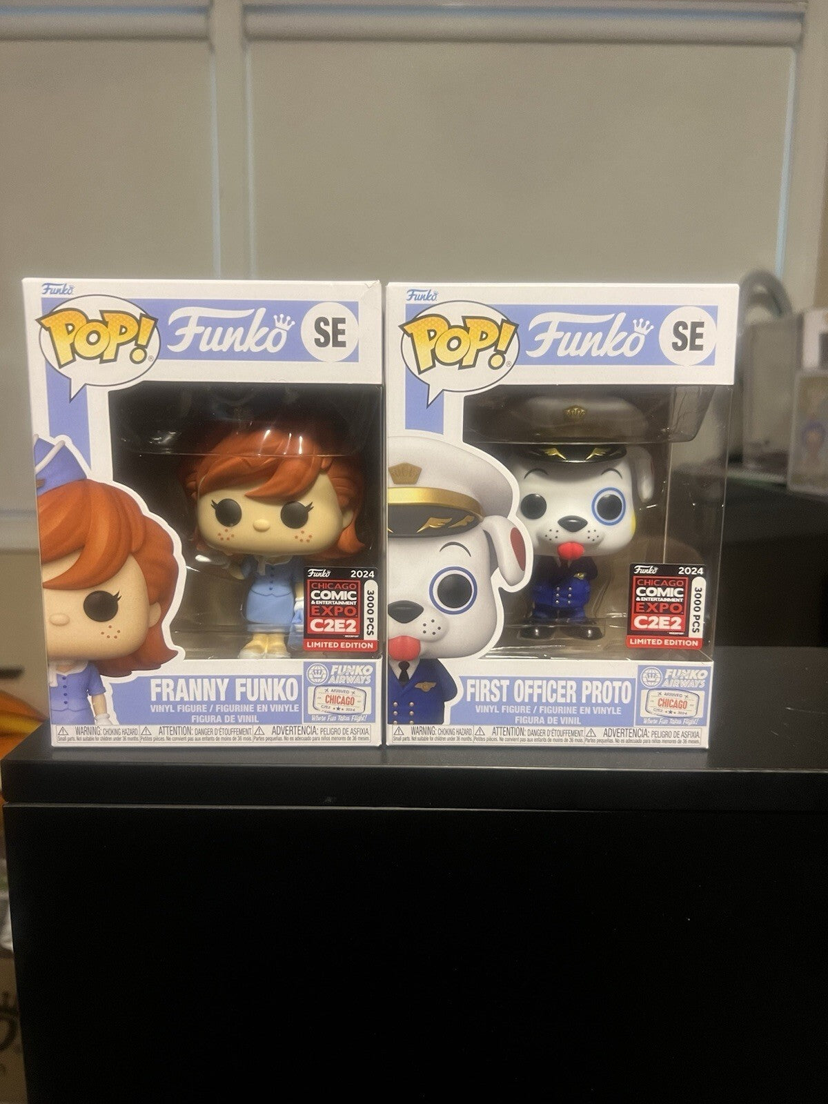 Freddy(Signed/Doodled By Mike Becker), Franny & First Officer Proto C2E2 2024