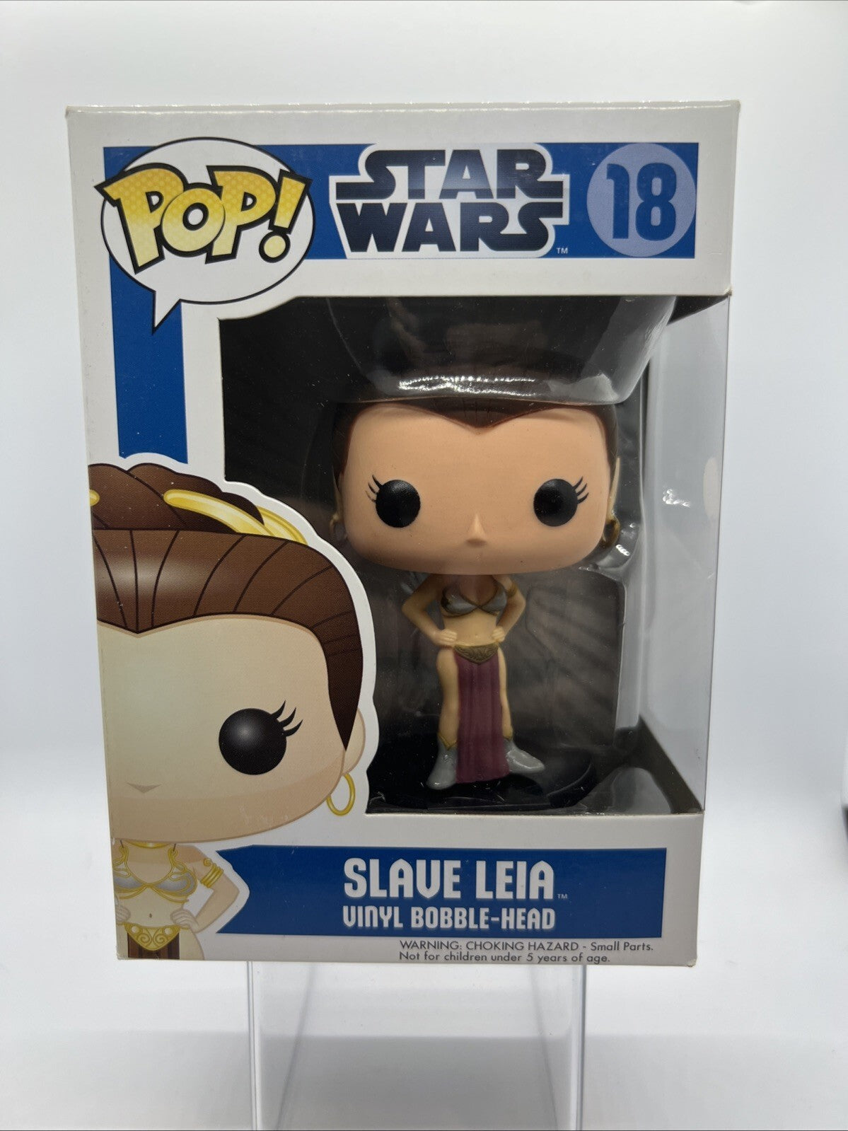 *OG* Star Wars: SLAVE LEIA(1st Blue Box) #18 Funko Pop! Vaulted Rare w/Protector