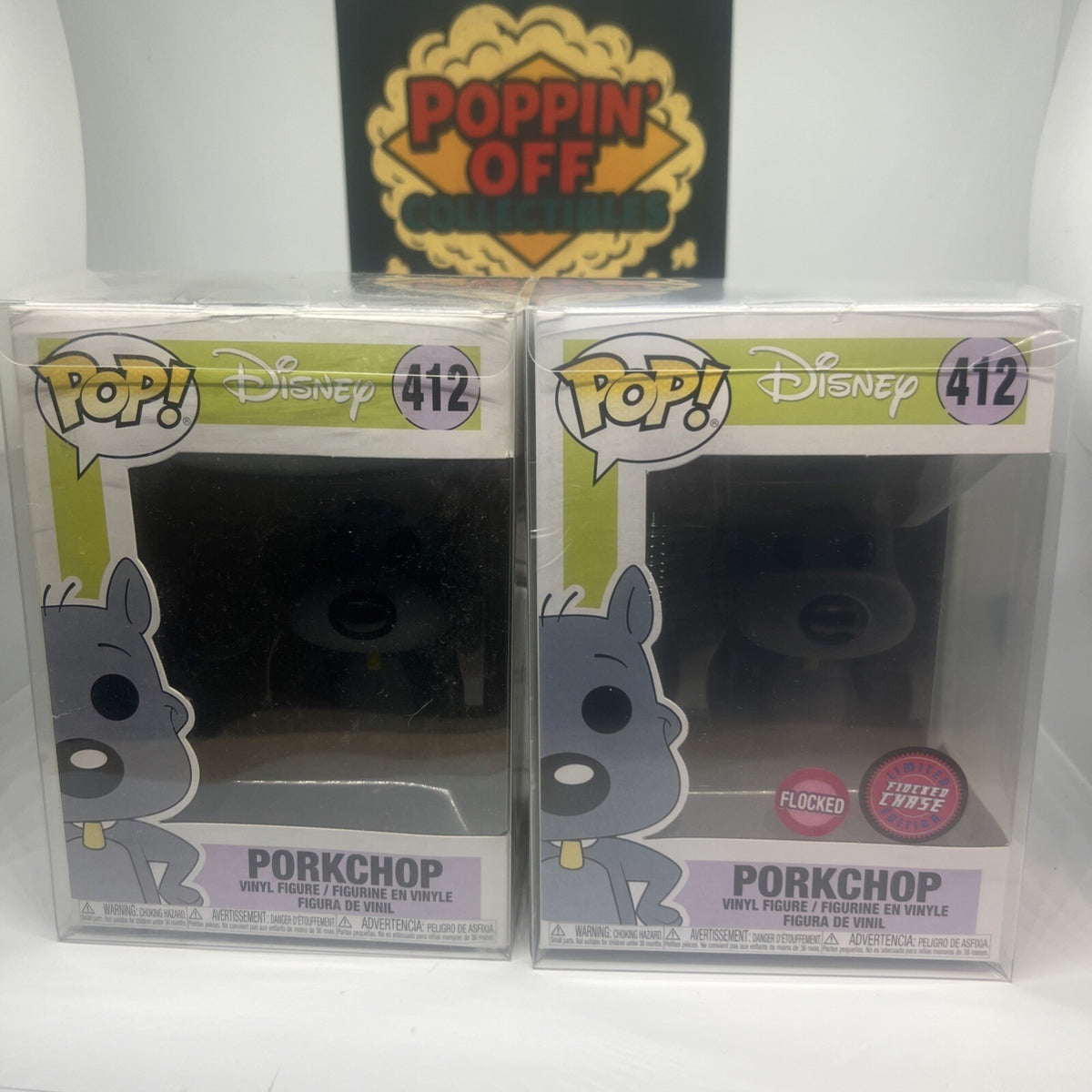 *Chase Bundle* Doug: Porkchop(Flocked Chase) #412 Funko Pops! w/Protectors!!!