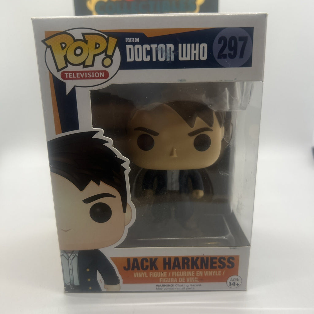 *Vaulted* Doctor Who: JACK HARKNESS #297 Funko Pop! Box Not Mint w/Protector!!!