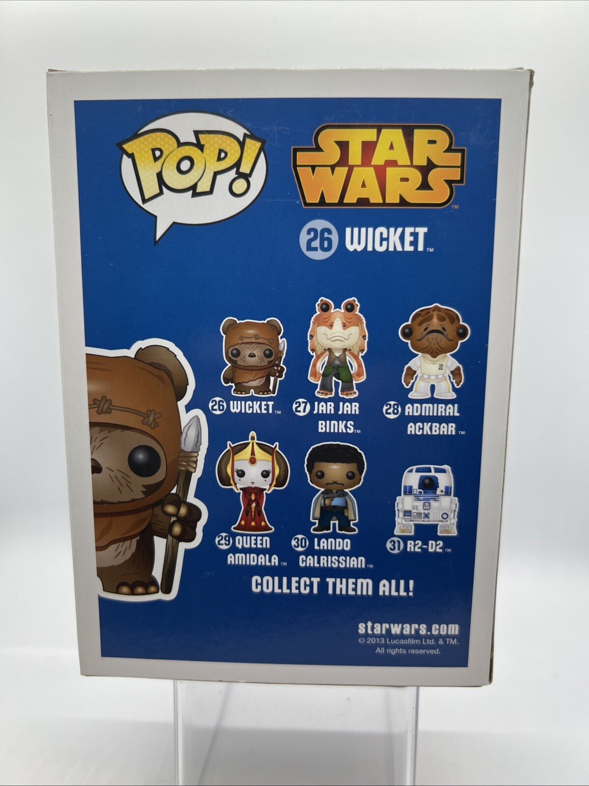 *OG* Star Wars: Wicket #26 Funko Pop! Blue Box 2013 Rare Vaulted