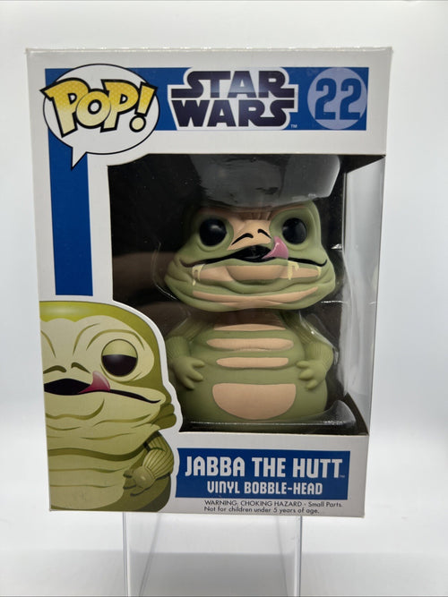 *OG* Star Wars: Jabba the Hut(Large Font) #22 Funko Pop! Blue Box 2013 Vaulted