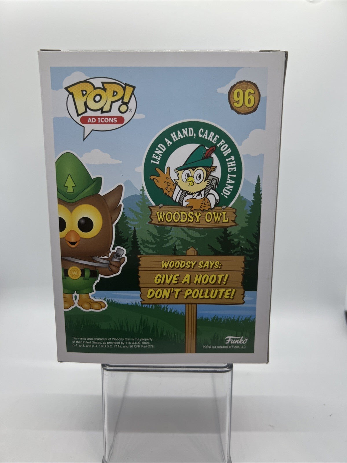 *Vaulted* Funko: Woodsy Owl #96 Funko Pop! Funko Shop Flocked w/Protector!!!