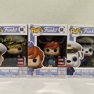 Freddy(Signed/Doodled By Mike Becker), Franny & First Officer Proto C2E2 2024