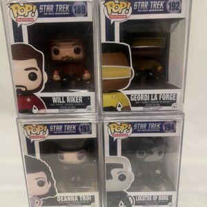 *Rare* Star Trek The Next Generation: Will, Deanna, Geordi, Locutus Funko Pops +