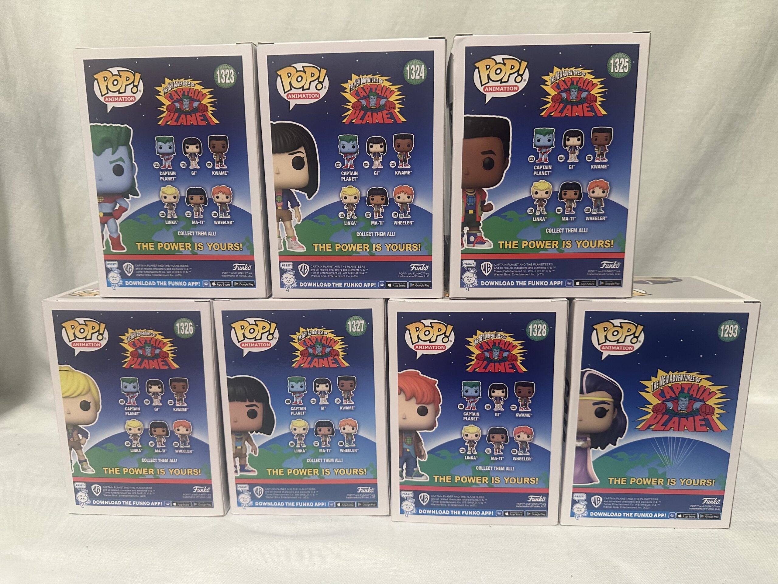*Complete* The New Adventures Of Captain Planet SET OF 7 Funko Pops w/Protectors - Image 5