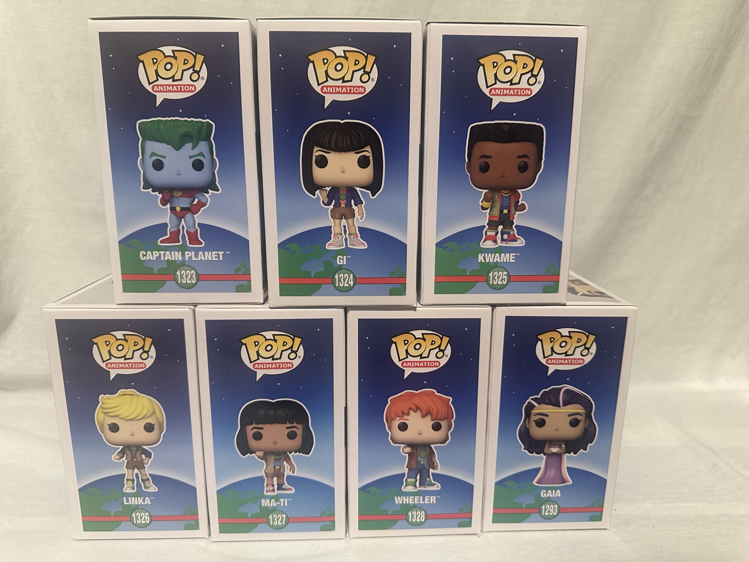 *Complete* The New Adventures Of Captain Planet SET OF 7 Funko Pops w/Protectors - Image 3